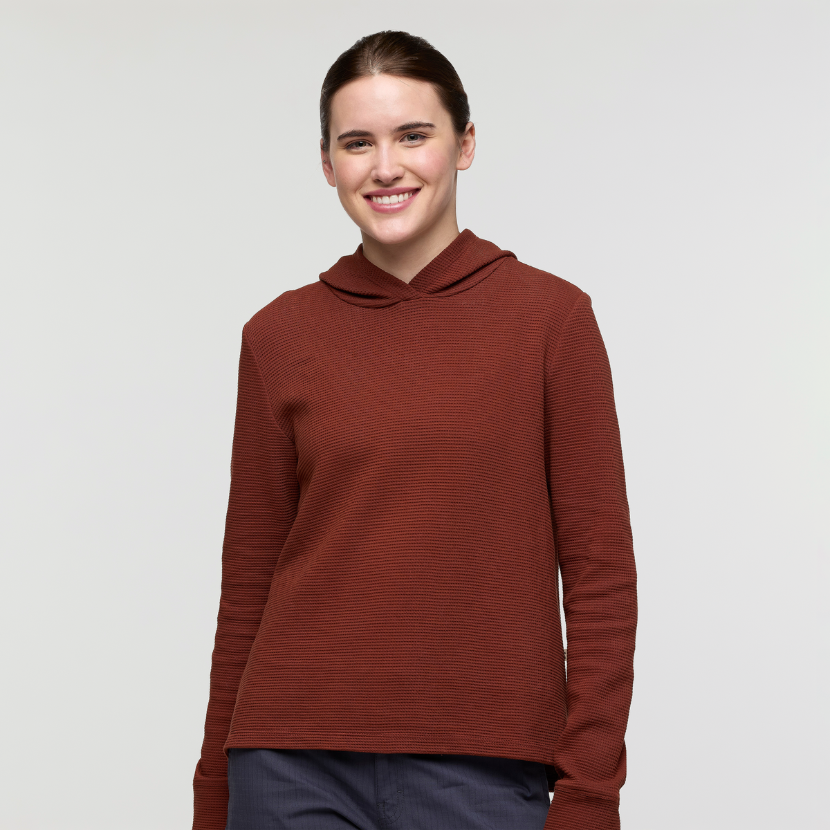 Atajo Long Sleeve Waffle Hoodie   Women's