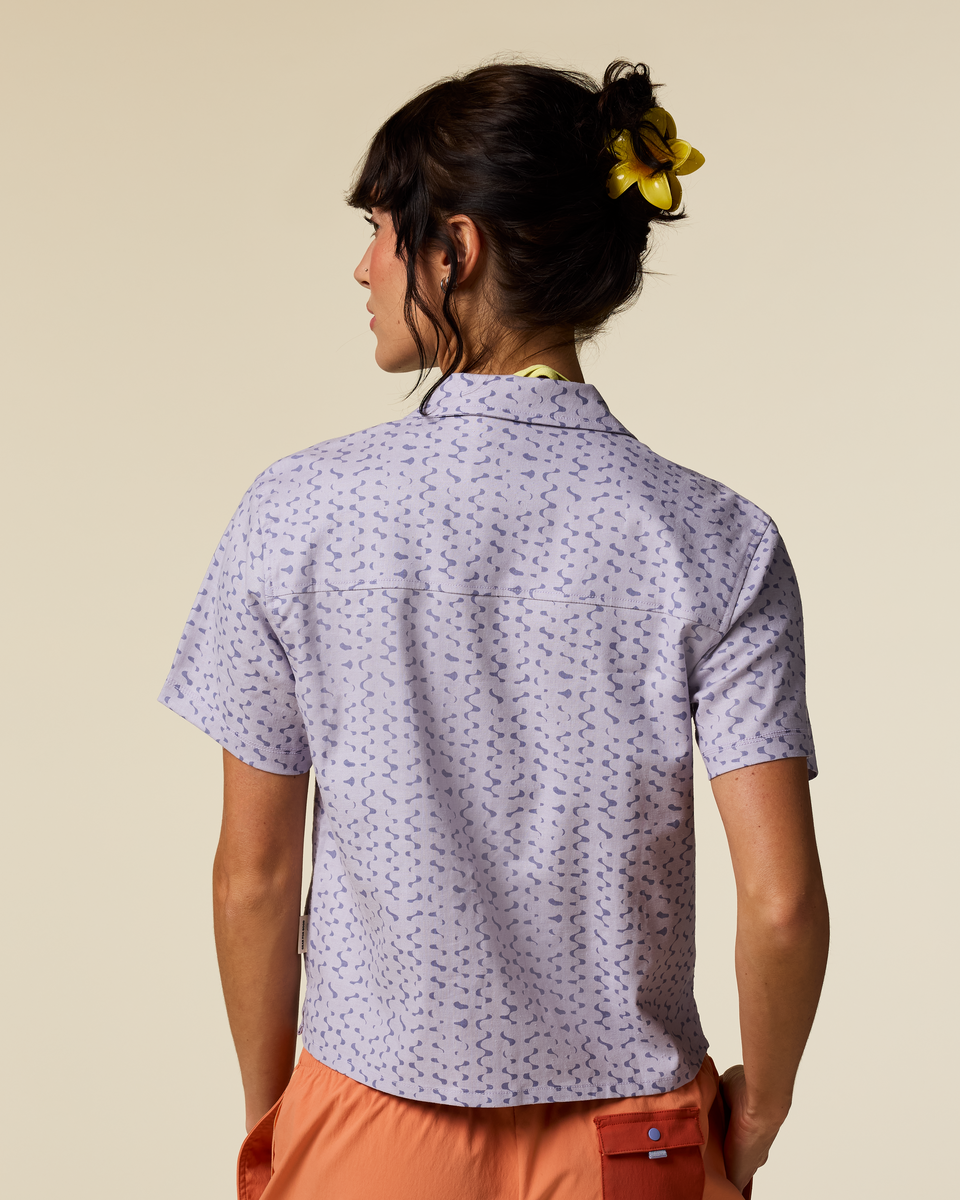 Alternative view of Afuera Button Up Shirt   Print   Women's